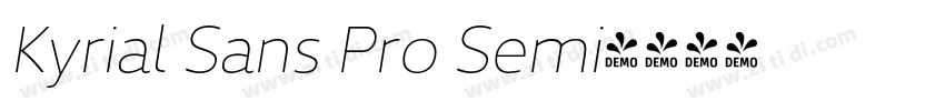 Kyrial Sans Pro Semi字体转换